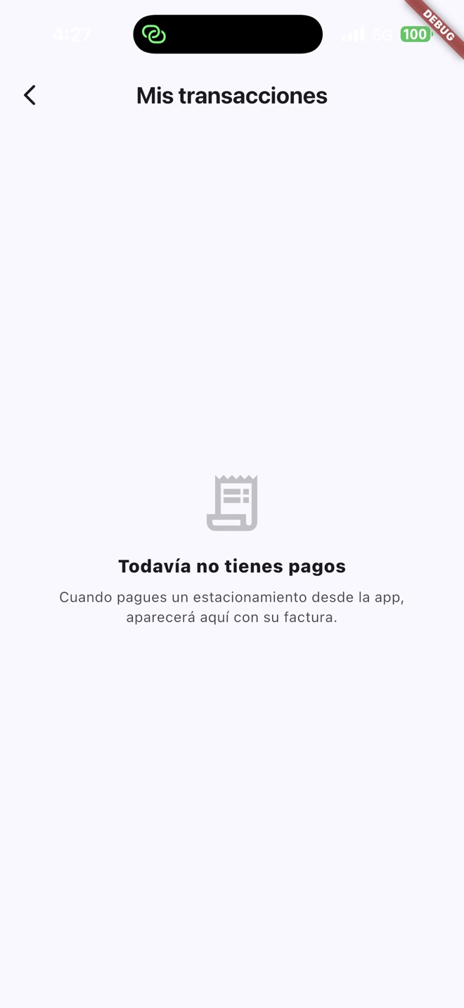 Historial de transacciones con el estado de cada factura